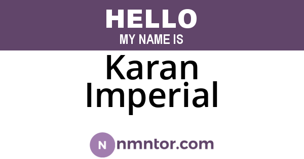 Karan Imperial