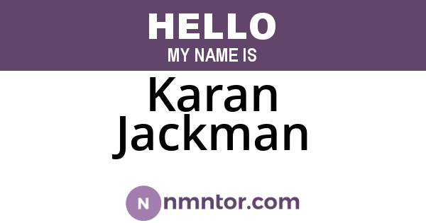 Karan Jackman
