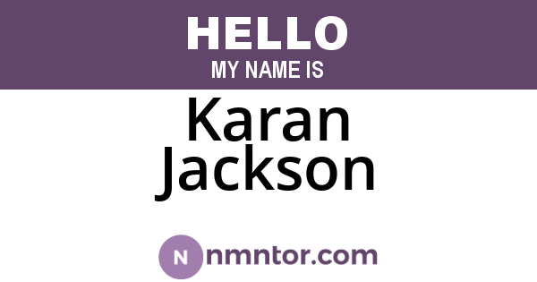 Karan Jackson