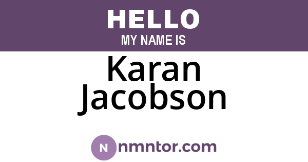 Karan Jacobson