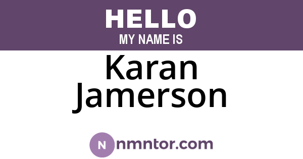 Karan Jamerson