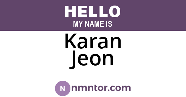 Karan Jeon