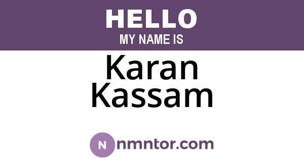 Karan Kassam