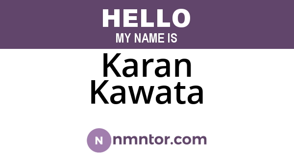 Karan Kawata