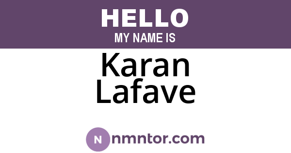 Karan Lafave