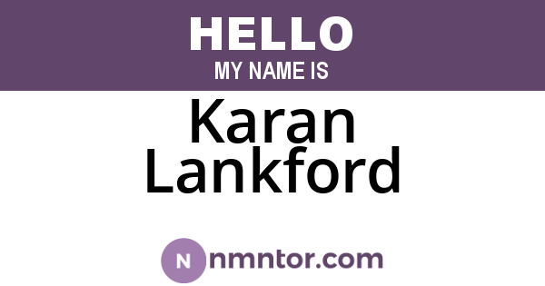 Karan Lankford