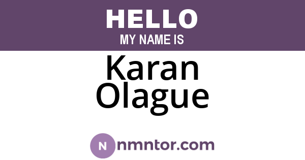 Karan Olague