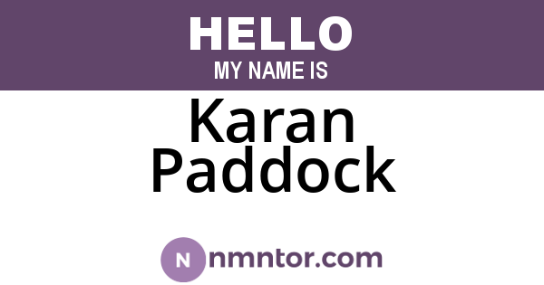 Karan Paddock