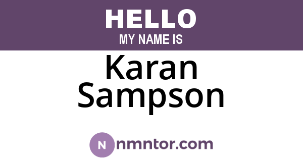 Karan Sampson