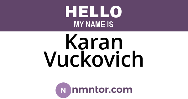Karan Vuckovich