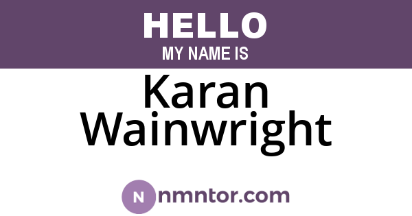 Karan Wainwright