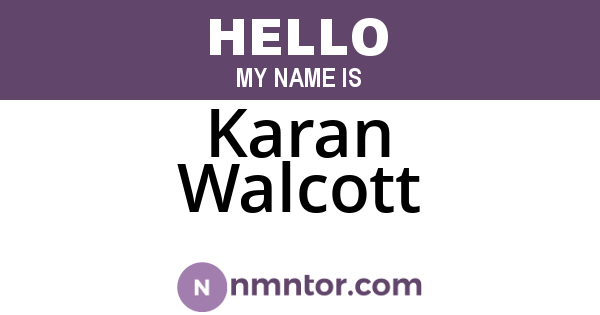 Karan Walcott