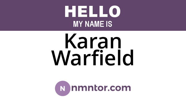 Karan Warfield