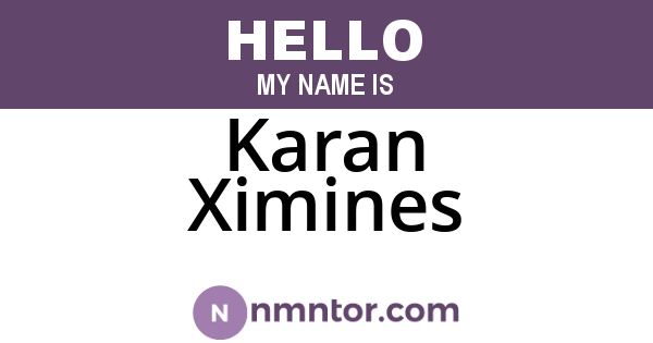 Karan Ximines