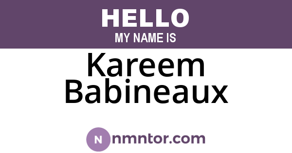 Kareem Babineaux