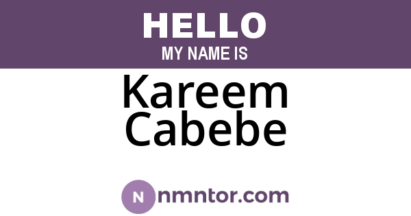 Kareem Cabebe