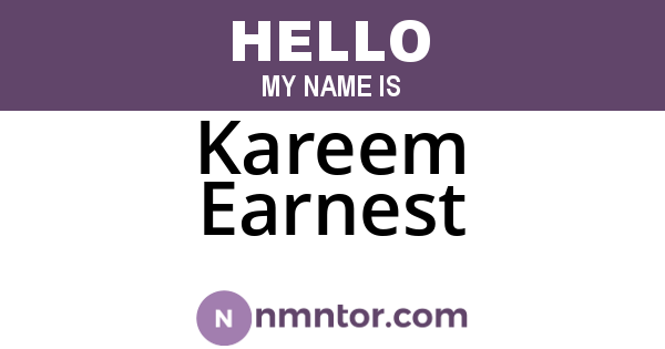 Kareem Earnest
