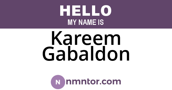 Kareem Gabaldon
