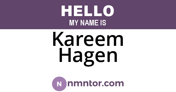 Kareem Hagen