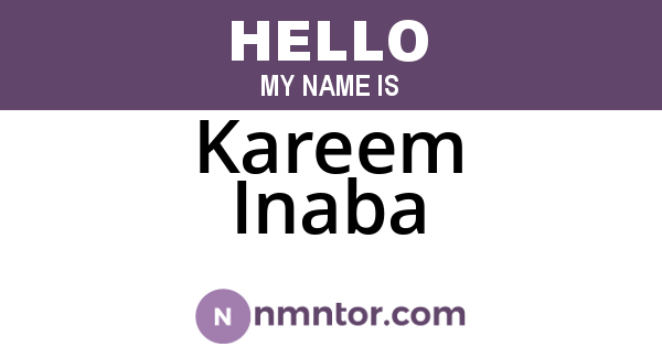 Kareem Inaba