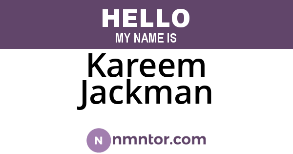 Kareem Jackman
