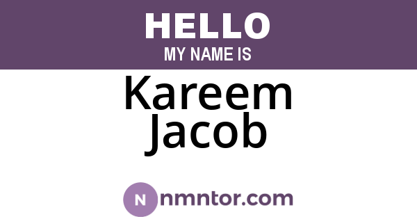 Kareem Jacob