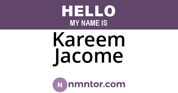 Kareem Jacome