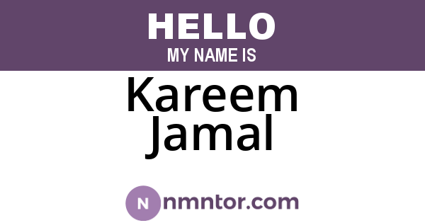 Kareem Jamal