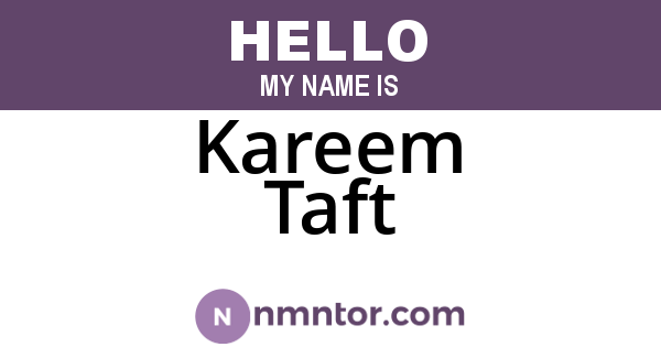 Kareem Taft