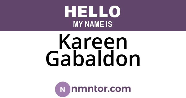 Kareen Gabaldon