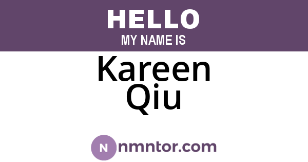 Kareen Qiu