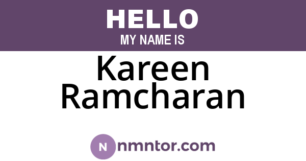 Kareen Ramcharan