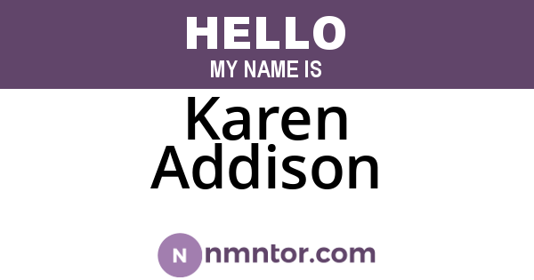 Karen Addison