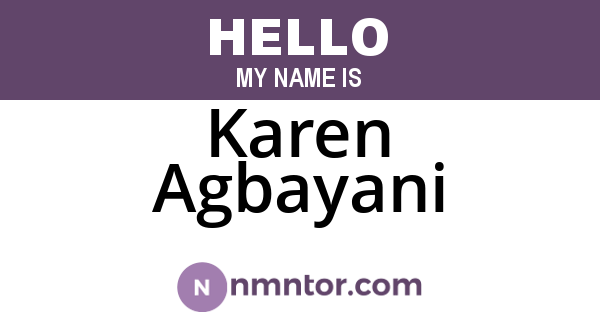 Karen Agbayani