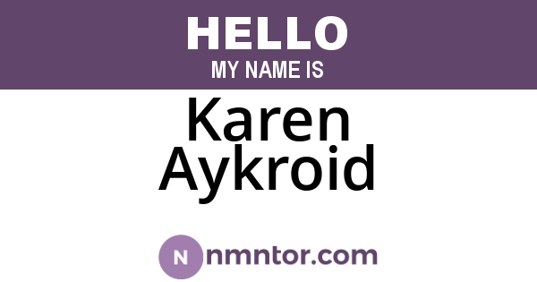 Karen Aykroid