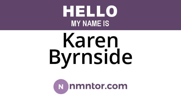Karen Byrnside