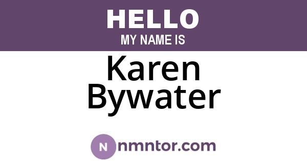 Karen Bywater