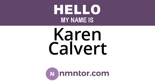 Karen Calvert