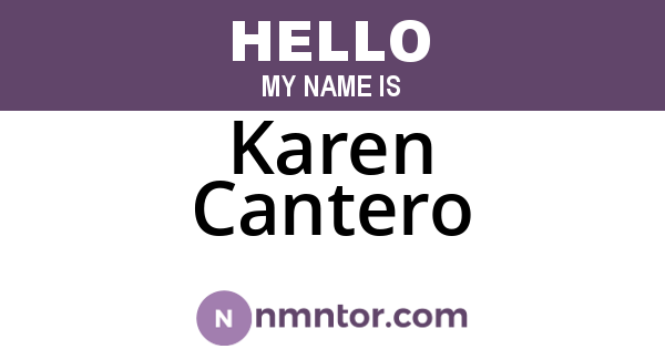 Karen Cantero