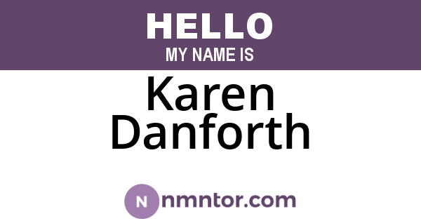 Karen Danforth