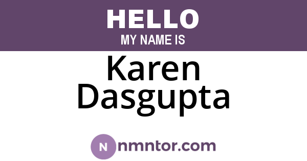 Karen Dasgupta
