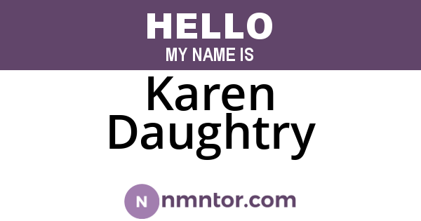 Karen Daughtry