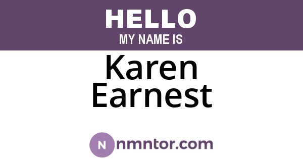 Karen Earnest