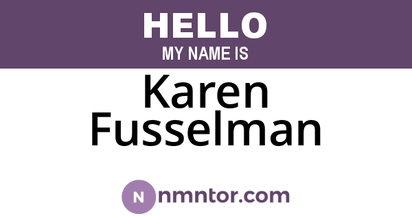 Karen Fusselman