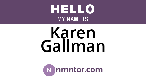Karen Gallman
