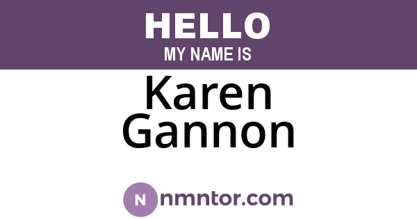 Karen Gannon