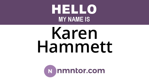 Karen Hammett