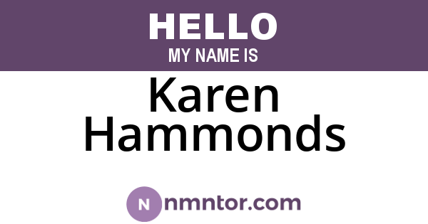 Karen Hammonds