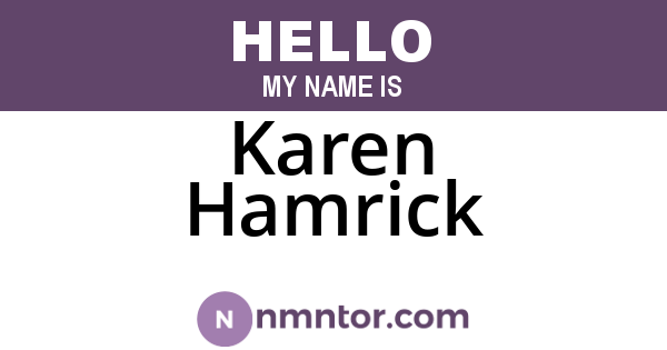 Karen Hamrick