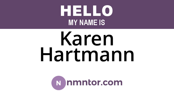 Karen Hartmann